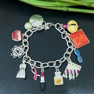 2011 AVON 125th Anniversary Enameled 12-Charm Bracelet 40.1g